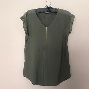 Hunter Green Zip Dress Tee